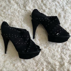 BCBGeneration Peep Toe Heeled Booties